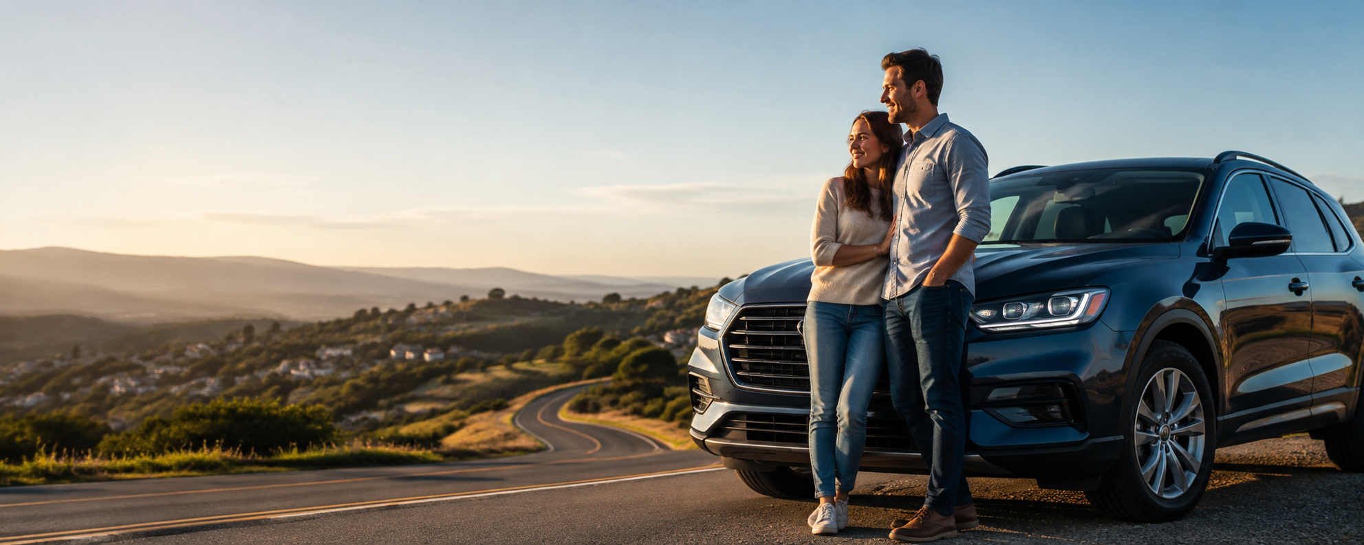 Vehicle and family representing car insurance comparisons in Kalamazoo, Michigan